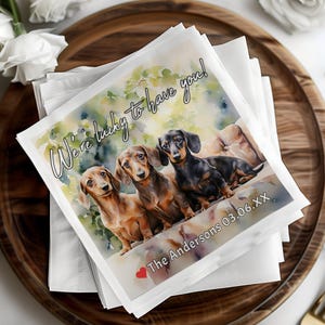 Custom Wedding Napkin Pets, Napkins with Dogs and Cats, Bridal Shower, Engagement Party, Personalized Pet Napkins, Dog Napkin