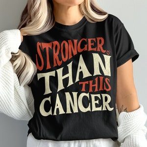 Stronger Than This Cancer Inspirational Shirt, Motivational Encouragement Tee, Cancer Awareness Shirt, Uplifting Message Top, Comfort Colors