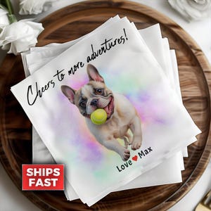 Customized Wedding Napkins with dogs and cats, Wedding Gift, Bridal Shower Gift, Personalized Wedding Napkins