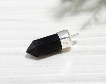 ブラックオニキスペンダント - 925ソリッドシルバーペンダント - 宝石