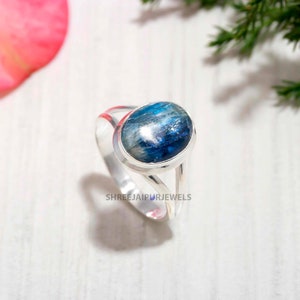 Natural Kyanite Silver Ring, 925 Sterling Silver Ring, Gemstone Ring, Handmade Ring, Statement Ring, Boho Ring, Women Ring, Gift For Her
