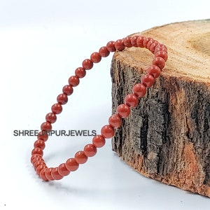 Red Jasper Bracelet: Healing Gemstone, Adjustable Band