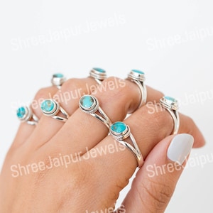 Natural Turquoise Silver Ring, 925 Sterling Silver Ring, Turquoise Gemstone Ring, Handmade Ring, Women Ring, Anniversary Ring, Gift For Her