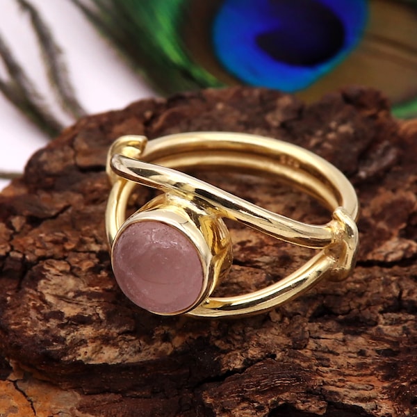 Strawberry Quartz Engagement Ring Etsy