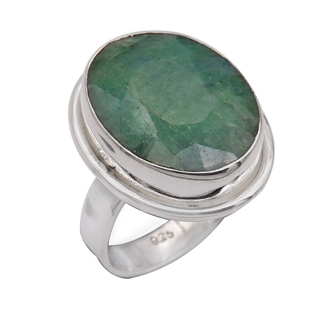 Silver Beryl Rings Green Beryl Sterling Silver Ring: Handmade Boho Gemstone Ring - Etsy