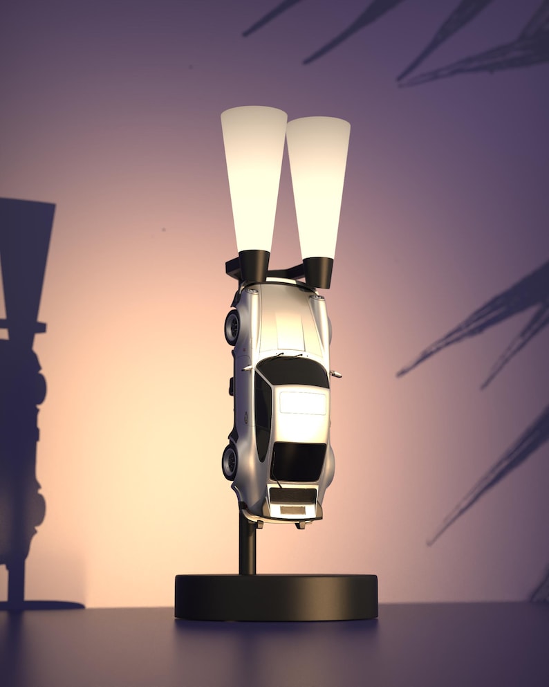 Lámpara de mesa de coche clásico: luz nocturna LED, decoración automotriz