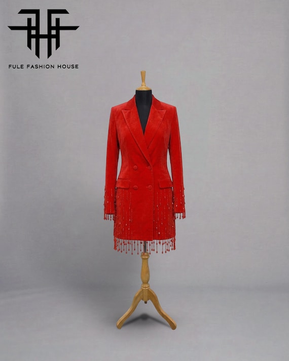 red velvet blazer dress MISSGUIDED Velvet Blazer Mini Dress With Ruffle Hem Christmas