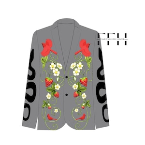 Custom Embroidered Suit: Western Cowboy Wedding, Prom, Cocktail Party