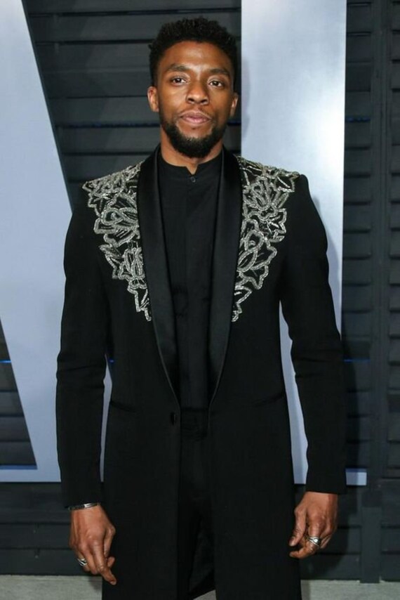 Men Custom Made Black Long Coat/jacket With One Button