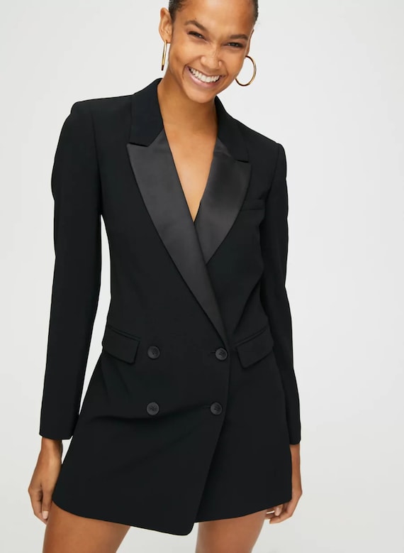 Womens tuxedo jacket dress sales