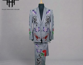 Bespoke Butterfly Serpent Statement Suit