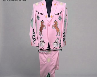 Embroidered Nudie Suit: Rhinestone Cowboy Wedding Suit