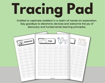 Bloc-notes| Cahier éducatif chargé | Préscolaire | Jardin d'enfants | École primaire | Pack d'apprentissage | Alphabet de traçage | Chiffres | Formes