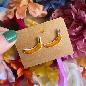 Banana Post Earrings