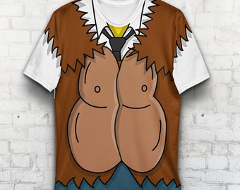 Mr Burns Vest Costume T-Shirt, The Simpsons, Character All Over TShirt, Men Women Ultra Cotton Tee