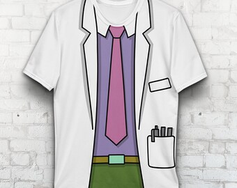 Dr Nick Riviera Costume T-Shirt, The Simpsons, Character All Over TShirt, Men Women Ultra Cotton Tee