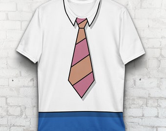 Homer Simpson Costume T-Shirt, The Simpsons, Character All Over TShirt, Men Women Ultra Cotton Tee