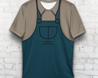 Groundskeeper Willie Costume T-Shirt, The Simpsons, Character All Over TShirt, Men Women Ultra Cotton Tee