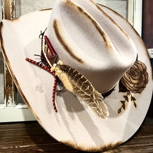 Custom Cowboy Hat Cowgirl Hat Burnt Hat