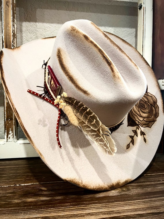 Custom Cowboy Hat Cowgirl Hat Burnt Hat - Etsy display picture 3