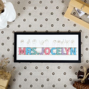 Custom Speech Therapist Name Sign, Personalized SLP Gift, SLP Office Decor, Speech Therapy Graduation or Thank You Gift