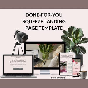 Landing Page Template for Coaches, Customizable Template, Marketing Landing Page, Online Course Landing Page, Business Website Template