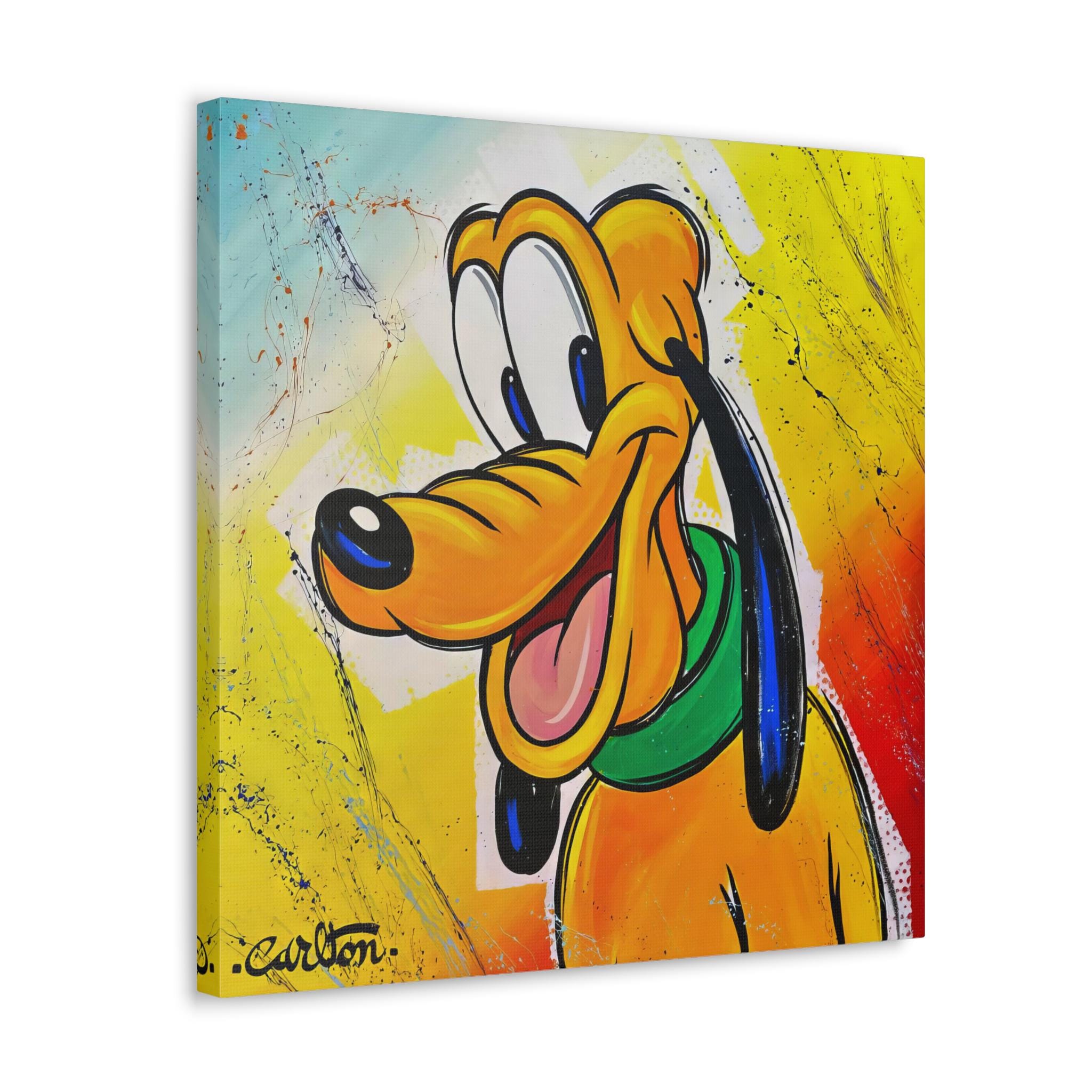 Disney Character Pluto Dog Painting by Trevor Carlton Disney