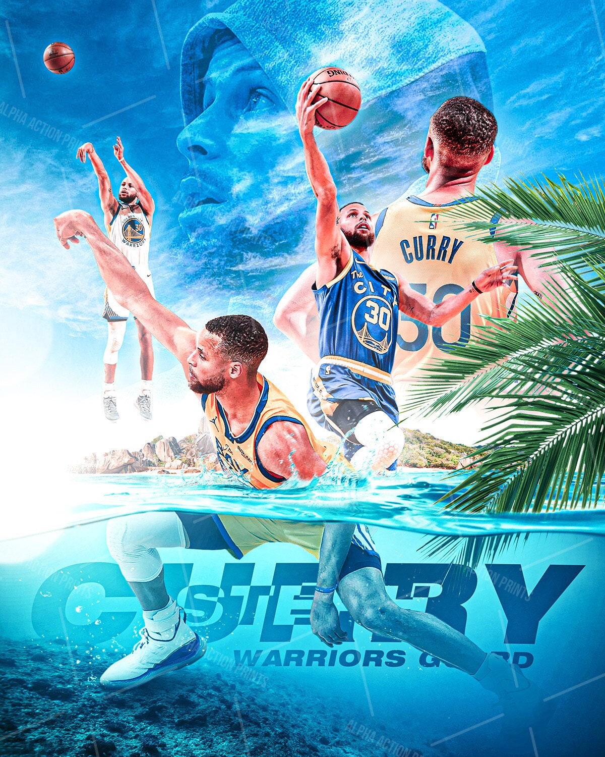 Wallpaper Stephen Curry Art Poster for Sale by silpitri64