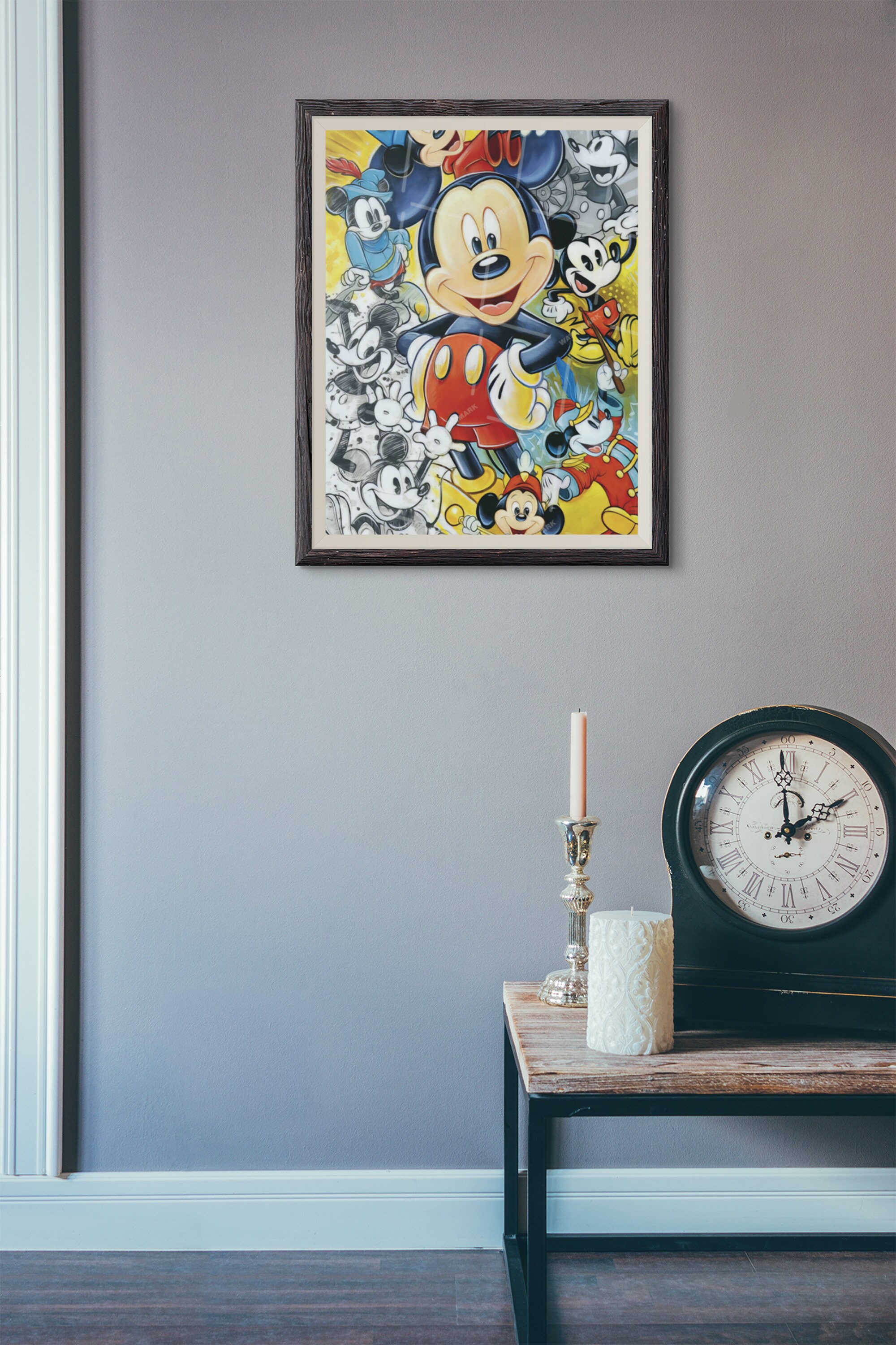Mickey Mouse Canvas Wrap Wall Art Mickey Mouse Poster - Etsy