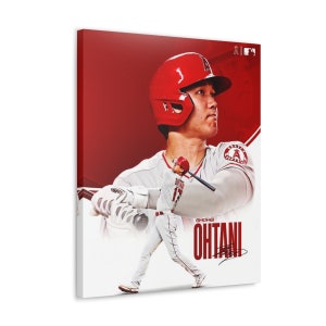 Shohei Ohtani Canvas, Shohei Ohtani Poster, Los Angeles Angels, Canvas Wrap Wall Art, MLB Baseball, Sports Bar Decor, Man Cave Decor, Sale!!