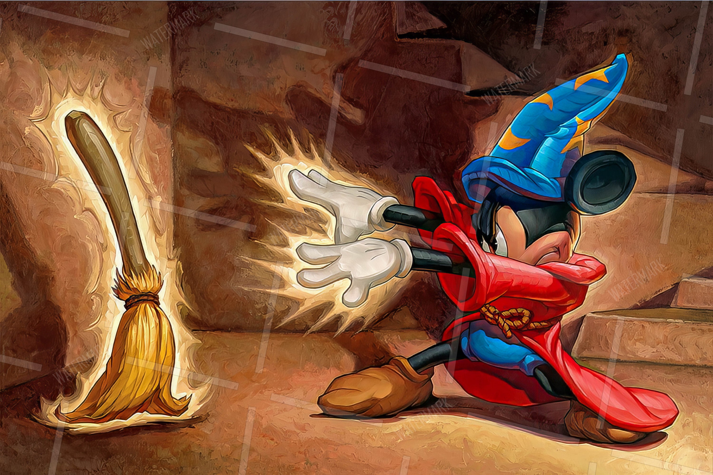 Sorcerer Mickey Mouse Canvas – Disney Nursery Wall Art - Etsy