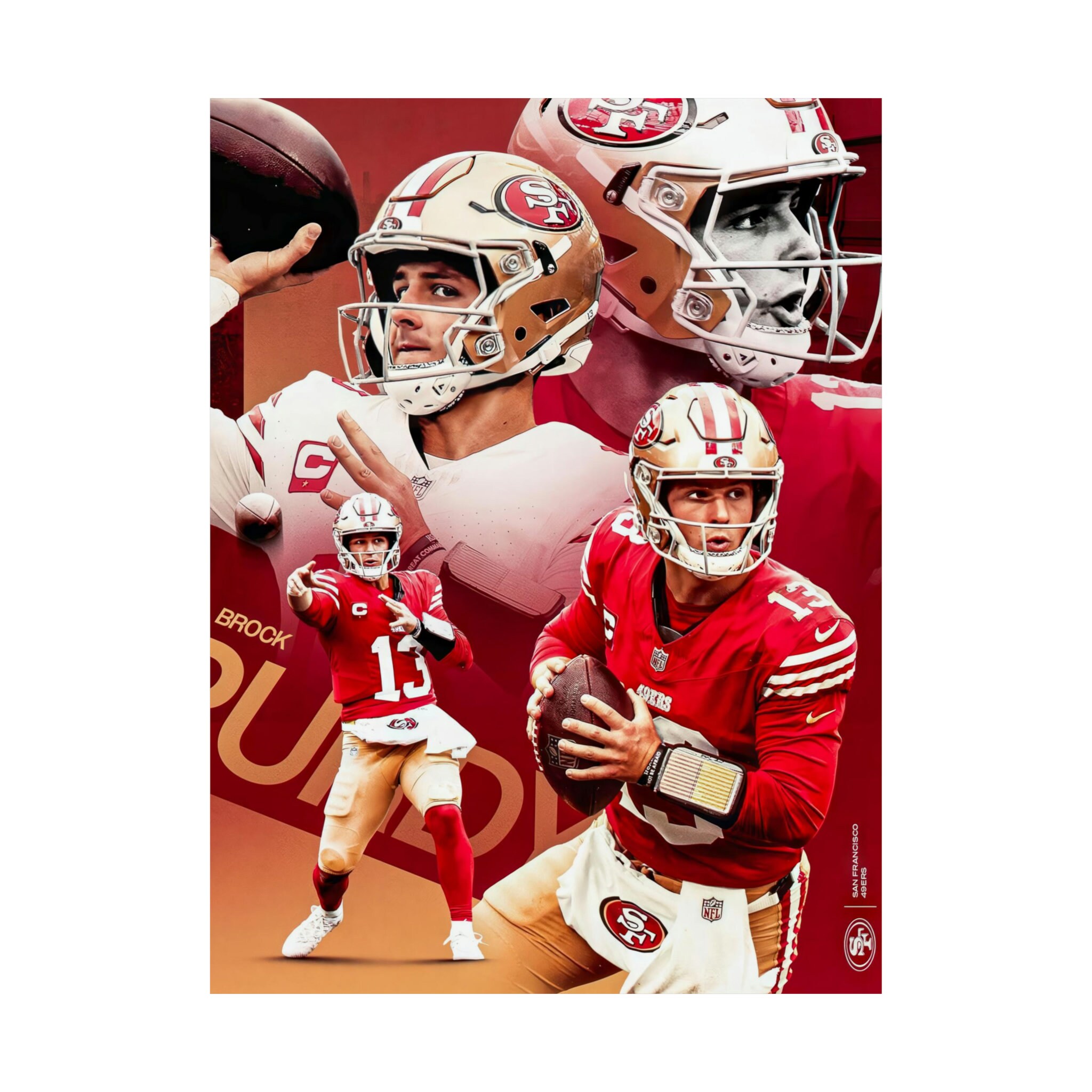 Brock Purdy 49ers Poster: Museum-grade NFL Fan Art (18x24)