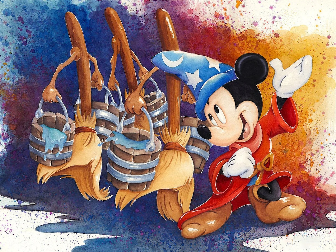 メリッサ・スーバー、【MICKEY'S BROOM DANCE】 Disney Fantasia Mickey Mouse Sorcerer's Apprentice Dancing