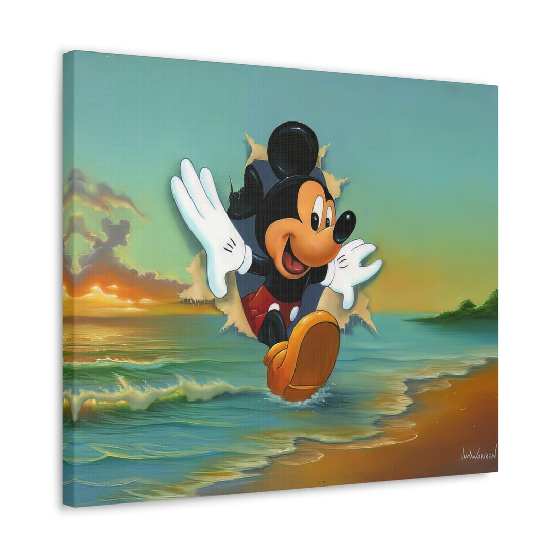 Mickey Mouse Canvas Art Print | Jim Warren, Disney Grand Entrance