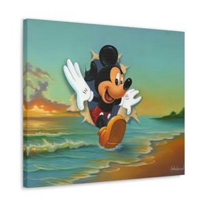 Mickey&#39;s Grand Entrance | Mickey Mouse | Walt Disney Fine Art | Disney Canvas Art Print | Baby Room Decor | Disney Limited Edition