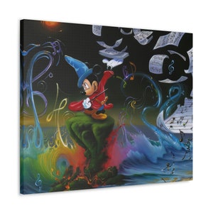Mickey the Composer | Mickey Mouse | Walt Disney Fine Art | Disney Canvas Art Print | Baby Room Decor | Disney Limited Edition