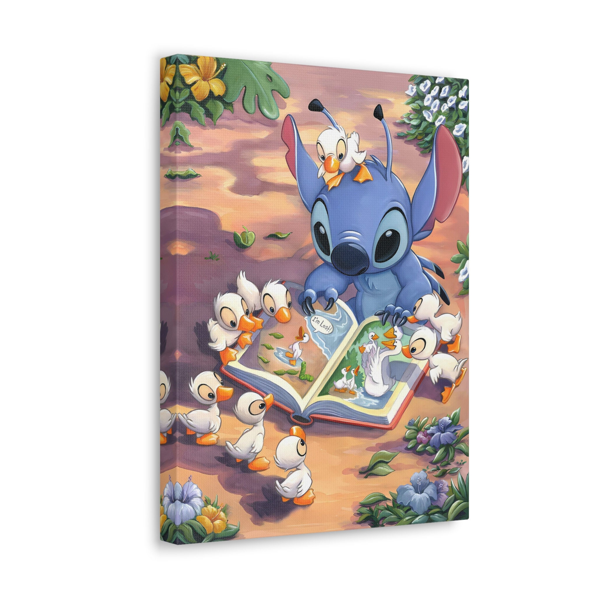 Michelle St. Laurent "Finding Family" Disney Lilo Stitch Fan Art canvas poster Disney Fine Art Treasures on Canvas Disney Rare Collectible