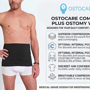 Comfort Plus Ostomy Belt - Black