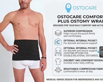 Comfort Plus Ostomy Belt - Black