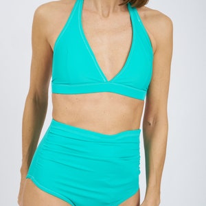 Stoma bikinibroekje met hoge taille Victoria Cyan
