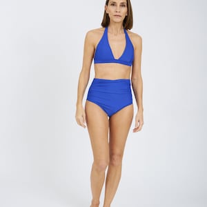 Victoria Hochtaille Ostomy Bikini Set Blau Bild 1