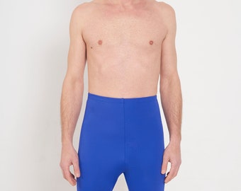 Men's  High Waist Ostomy Swimsuit - Blue