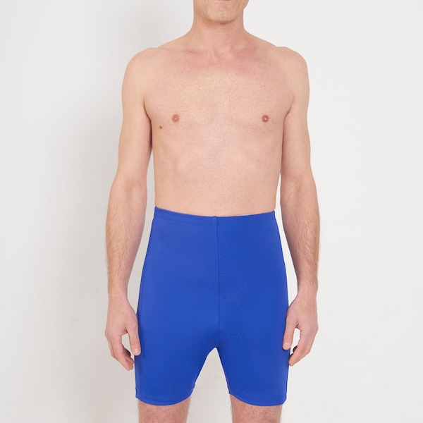 Stoma-Badeanzug mit hoher Taille für Herren – Blau
