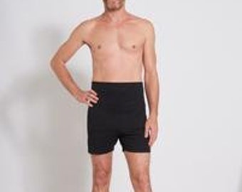 High Waist Black Ostomy Boxer