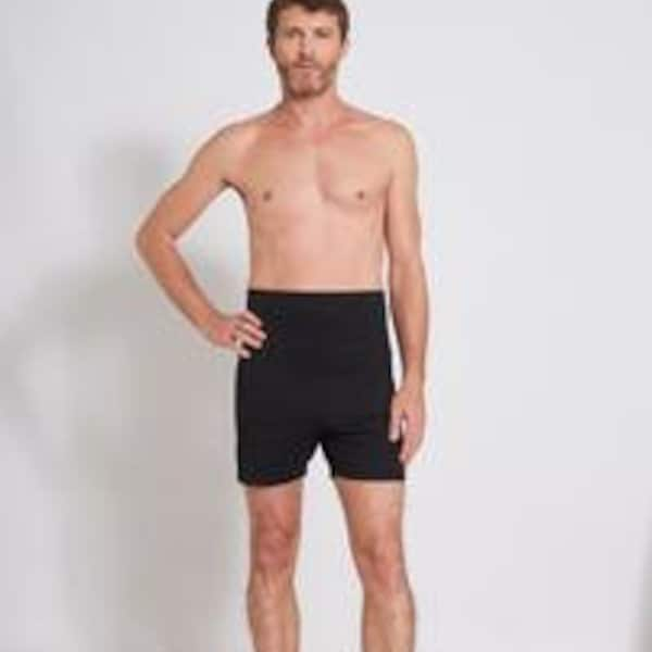 High Waist Black Ostomy Boxer