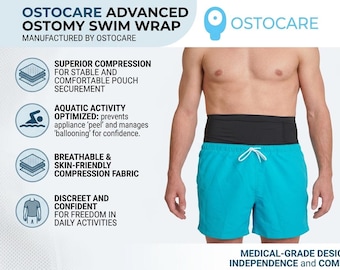 Ostomy Swim Wrap - Black