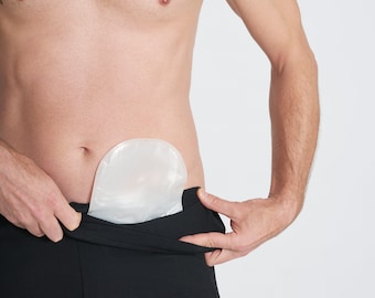 High Waist Black Ostomy Boxer