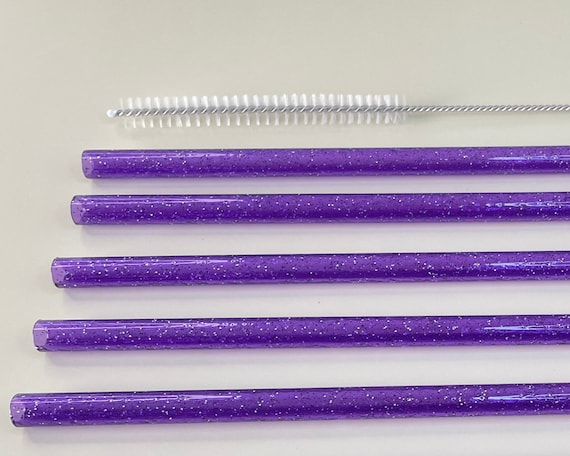 Purple Glitter Stanley Straw 40oz Stanley Accessories For Tumbler Cup Glitter Party Favor Birthday Gift For Her Reusable Straws
