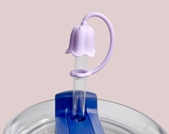 Stanley Flower Topper Silicone Straw Cover Cap for Stanley Charm Accessory Reusable Straw Topper Stanley Supply Tulip Flower Tumbler