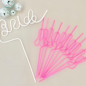Bride Straw White Bride To be Gift Bachelorette Party Straw Bridal Shower Decoration Party Supply Bachelorette Party Accessories Hen Party